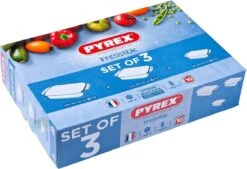Pyrex Optimum Ovenschalenset 2,1 L - 2,9 L - 3,8 L - 31 X 20 X 6 Cm - 35 X 32 X 6 Cm - 39 X 28 X 7 Cm -Barbecues Winkel 1200x822