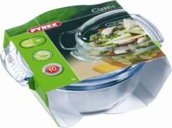 Pyrex Classic Ovenschaal Rond - Inclusief Deksel - Borosilicaatglas - 1,4 Liter - Transparant -Barbecues Winkel 1200x895