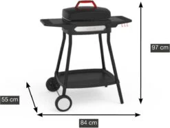 Barbecook Alexia - Elektrische Bbq - Afneembare Grill - Zijtafels - Wielen - 84x55x97cm -Barbecues Winkel 1200x902