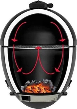 Apache Grill 21 Inch Kamado BBQ Egg | Houtskool | Zwart | Ø 50cm Grill Oppervlak | Dubbelwandig & Geïsoleerd -Barbecues Winkel 849x1200